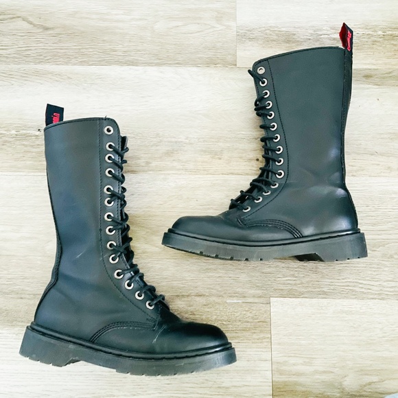 Demonia Shoes - Demonia Black Defiant 300 Combat Boots 9